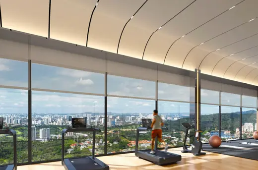 Sky gym overlooking Kuala Lumpur